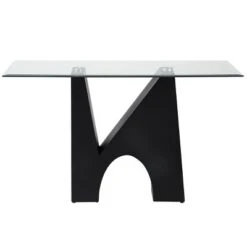 Riverpoint Modern Rectangle Console Table Clear/Black - HOMES: Inside + Out -HOMES: Inside + Out GUEST 0132debb 64f2 4e27 8ef0 21bdde86418e