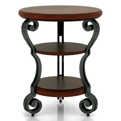Telmin Traditional Side Table Brown Cherry - HOMES: Inside + Out 5 Telmin Traditional Side Table Brown Cherry - HOMES: Inside + Out - Image 3