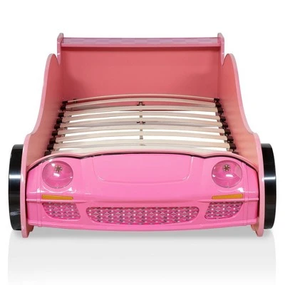 Twin Naglin Racing Car Bed With Led Headlight Pink - HOMES: Inside + Out 12 Twin Naglin Racing Car Bed With Led Headlight Pink - HOMES: Inside + Out - Image 10