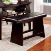 Bronswood Flared Legs Padded Leatherette Counter Dining Bench Black - HOMES: Inside + Out -HOMES: Inside + Out GUEST 0494aea4 a221 43e0 b474 92a328ffab12