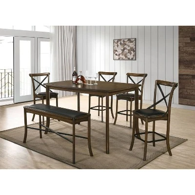 Somers Rectangular Counter Height Dining Table Oak - HOMES: Inside + Out 4 Somers Rectangular Counter Height Dining Table Oak - HOMES: Inside + Out - Image 2