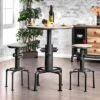 3pc Regalla Industrial Bar Height Dining Table Set Antique Black/Natural Tone - HOMES: Inside + Out -HOMES: Inside + Out GUEST 080df7e8 e0cf 49cf 9d69 bfb71aa214e9