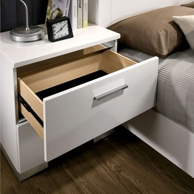 April 2 Drawer Nightstand White - HOMES: Inside + Out 5 April 2 Drawer Nightstand White - HOMES: Inside + Out - Image 3