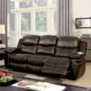 Orvis Bonded Leather Reclining Sofa Brown - HOMES: Inside + Out