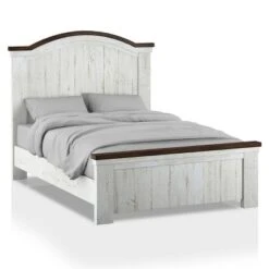 2pc Queen Willow Rustic Bedroom Set Distressed White/Walnut - HOMES: Inside + Out -HOMES: Inside + Out GUEST 08a17036 555d 42b9 9a49 54a61a1e86f9