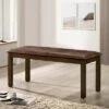 43" Coulter Padded Seat Bench Walnut/Brown - HOMES: Inside + Out -HOMES: Inside + Out GUEST 08cc44b9 7f96 42ad 983f 87419fb8a2a6