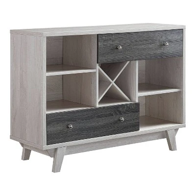 Abrama 2 Drawer Buffet White Oak/Distressed Gray - HOMES: Inside + Out 3 Abrama 2 Drawer Buffet White Oak/Distressed Gray - HOMES: Inside + Out