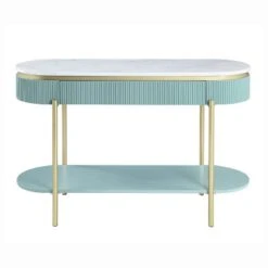 Cartehena Faux Marble Sofa Table With Drawer - HOMES: Inside + Out -HOMES: Inside + Out GUEST 0aa0cd3a 004f 486a 91c1 865e564ef54b