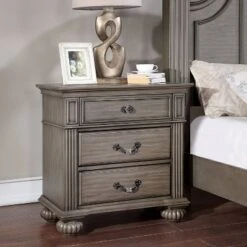 3pc Pennings Traditional Bed Set With 2 Nightstands Gray - HOMES: Inside + Out -HOMES: Inside + Out GUEST 0e8af0b5 7015 49f6 9800 6ffaffc31630