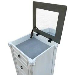 Magg 4 Drawer Jewelry Chest With Flip Up Mirror Antique White/Antique Gray Two Tone - HOMES: Inside + Out -HOMES: Inside + Out GUEST 0fd6b793 f5d0 4197 b5b2 3e892dcdc1c3