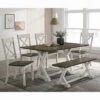 6pc Calton Farmhouse Dining Set With Bench Chestnut - HOMES: Inside + Out -HOMES: Inside + Out GUEST 113096ee 6965 45ae 902f 3a2d61440bd0