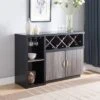 Alsco Buffet Server With Wine Rack Distressed Gray/ Light Oak - HOMES: Inside + Out -HOMES: Inside + Out GUEST 11a56e35 325f 403b 9498 370690c77d3a