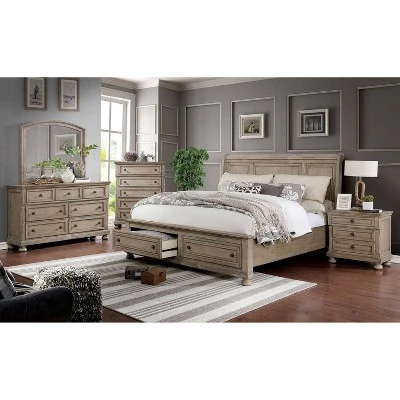 2pc Queen Earl Bedroom Set With Nightstand Gray - HOMES: Inside + Out 5 2pc Queen Earl Bedroom Set With Nightstand Gray - HOMES: Inside + Out - Image 3