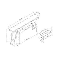 Haun 2 Drawer Console Table White Oak - HOMES: Inside + Out -HOMES: Inside + Out GUEST 121a9270 fe63 4bb9 8266 9bb728a7e3bd