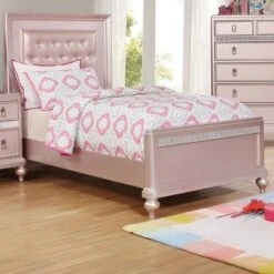 Twin Coleman Upholstered Bed Rose Gold - HOMES: Inside + Out