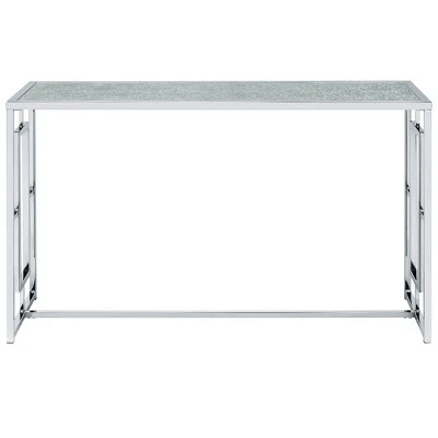 Stagge Glam Rectangle Sofa Table Chrome - HOMES: Inside + Out 6 Stagge Glam Rectangle Sofa Table Chrome - HOMES: Inside + Out - Image 4