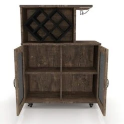 Morse Farmhouse Mobile Wine Cabinet Reclaimed Oak - HOMES: Inside + Out -HOMES: Inside + Out GUEST 16c5ae4c b4f0 4243 afc8 3a6078133b2b