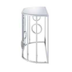 Oakmonte Mirrored Semi Circle Sofa Table Chrome - HOMES: Inside + Out -HOMES: Inside + Out GUEST 172ab10b f322 4130 9481 8d8bcae980df