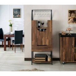 Meluse Multi Storage Wine Cabinet Light Hickory - HOMES: Inside + Out -HOMES: Inside + Out GUEST 1784ac34 8ead 4c88 9fdb 66c1314b16cc