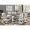 7pc Cambrien Rustic Farmhouse Dining Set Antique White/Gray - HOMES: Inside + Out