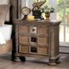 Lellen 3 Drawer Carved Details Nightstand Rustic Natural Tone - HOMES: Inside + Out 2 Lellen 3 Drawer Carved Details Nightstand Rustic Natural Tone - HOMES: Inside + Out -HOMES: Inside + Out GUEST 1881a9b4 6d37 4be2 91fa 901b14897a42