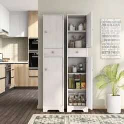 Cimas 5 Shelf Pantry Cabinet White Oak - HOMES: Inside + Out -HOMES: Inside + Out GUEST 18f6759f c4f2 40a5 b3b5 5867066e9df6