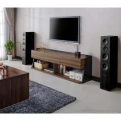 Vadim TV Stand For TVs Up To 72" Light Walnut - HOMES: Inside + Out