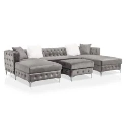 Elmhurst U Shaped Deep Button Tufted Sectional With Ottoman - HOMES: Inside + Out -HOMES: Inside + Out GUEST 199a9a20 1e9b 431d b004 68ed4cd06f36