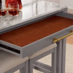 39" Gardenside Rectangle Nested Counter Height Dining Tables White/Light Gray - HOMES: Inside + Out -HOMES: Inside + Out GUEST 1ace8ca4 949c 4894 99be 3dae5cb6b7cc