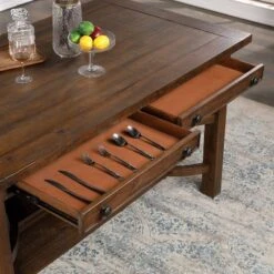 67" Foret Rustic Counter Height Dining Table Rustic Oak - HOMES: Inside + Out