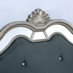 California King Divito Traditional Mirror Trim Bed Silver - HOMES: Inside + Out 7 California King Divito Traditional Mirror Trim Bed Silver - HOMES: Inside + Out -HOMES: Inside + Out GUEST 1ce4ec0d 7cb4 472c 9fae 460f6aa6ff0c