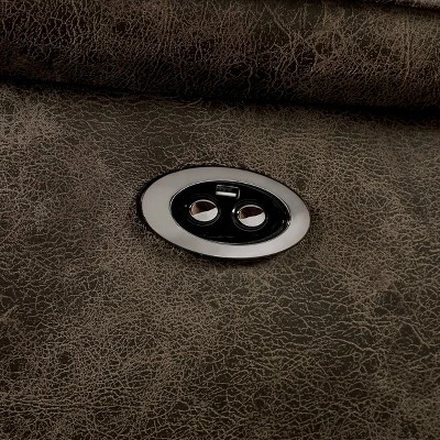 Nisbet Power Reclining Leather Loveseat With Cup Holders Mocha - HOMES: Inside + Out 6 Nisbet Power Reclining Leather Loveseat With Cup Holders Mocha - HOMES: Inside + Out - Image 4