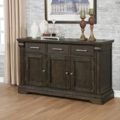Lemieux 3 Drawer Server Brown - HOMES: Inside + Out -HOMES: Inside + Out GUEST 1f4dc3c6 14da 4545 a37c 8ac335e9bd3b