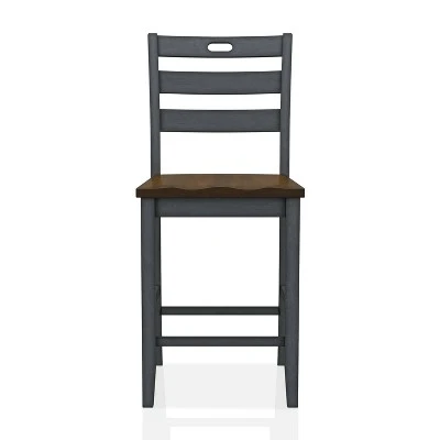 2pk Danforthe Ladder Back Counter Height Chairs - HOMES: Inside + Out 4 2pk Danforthe Ladder Back Counter Height Chairs - HOMES: Inside + Out - Image 2