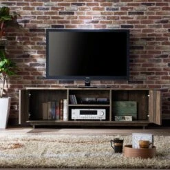 Fraire Contemporary TV Stand For TVs Up To 60" Reclaimed Oak - HOMES: Inside + Out 12 Fraire Contemporary TV Stand For TVs Up To 60" Reclaimed Oak - HOMES: Inside + Out -HOMES: Inside + Out GUEST 20bc6a18 d38e 4ed7 9892 3c9a3d78c02a