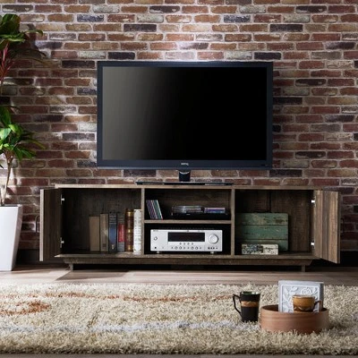 Fraire Contemporary TV Stand For TVs Up To 60" Reclaimed Oak - HOMES: Inside + Out 7 Fraire Contemporary TV Stand For TVs Up To 60" Reclaimed Oak - HOMES: Inside + Out - Image 5