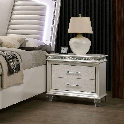 2pc Granite Nightstand And Dresser Set Pearl White - HOMES: Inside + Out 8 2pc Granite Nightstand And Dresser Set Pearl White - HOMES: Inside + Out - Image 6