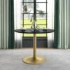 Koldfield Steel Base Round Dining Table - HOMES: Inside + Out -HOMES: Inside + Out GUEST 27d46d87 0a6c 400f 850d 3608e9b1566c