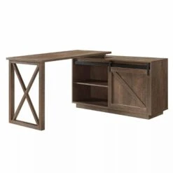 Sevyn Transitional L Shape Desk Walnut Oak - HOMES: Inside + Out -HOMES: Inside + Out GUEST 2ba5eabd c2e4 4730 b697 8cf7d226bf0d