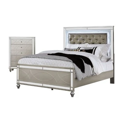 2pc La Mesa Bed And Chest Set Silver - HOMES: Inside + Out 10 2pc La Mesa Bed And Chest Set Silver - HOMES: Inside + Out - Image 8