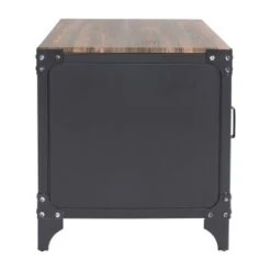 Amargosa Storage Metal Side Table Black/Dark Walnut - HOMES: Inside + Out -HOMES: Inside + Out GUEST 2c7b9e24 974f 441e bc91 19705fad51fe