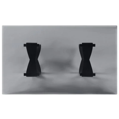 58" Poppy Hill Modern Rectangle Glass Top Dining Table Black/Gray - HOMES: Inside + Out 8 58" Poppy Hill Modern Rectangle Glass Top Dining Table Black/Gray - HOMES: Inside + Out - Image 6