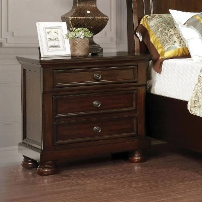 Mariotti Felt Lined Top Drawer Nightstand Brown Cherry - HOMES: Inside + Out 3 Mariotti Felt Lined Top Drawer Nightstand Brown Cherry - HOMES: Inside + Out