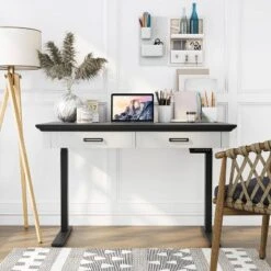 47" Losondo Transitional Height Adjustable Desk With USB Ports - HOMES: Inside + Out -HOMES: Inside + Out GUEST 2f5023b4 a1a9 4251 8f97 d2697442ff90