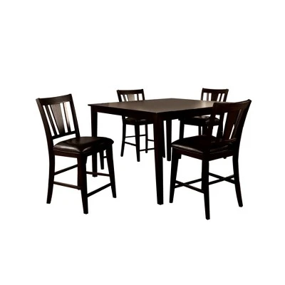 5pc Pattinson Simple Counter Dining Table Set Espresso - HOMES: Inside + Out 4 5pc Pattinson Simple Counter Dining Table Set Espresso - HOMES: Inside + Out - Image 2