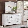 2pc Willow Rustic Dresser And Mirror Set Distressed White/Walnut - HOMES: Inside + Out -HOMES: Inside + Out GUEST 2ffc3a36 b0bc 450d bd1c a54463039d8f