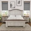 3pc Willow Rustic Bedroom Set With 2 Nightstands Distressed White/Walnut - HOMES: Inside + Out