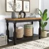 Philoree Wooden Traditional Sofa Table Antique Black And Oak - HOMES: Inside + Out -HOMES: Inside + Out GUEST 302cd033 1997 4769 97ed f3e29eb0b5d3