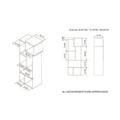 66.46" Durandyl Contemporary Bookcase Honey Walnut - HOMES: Inside + Out 15 66.46" Durandyl Contemporary Bookcase Honey Walnut - HOMES: Inside + Out -HOMES: Inside + Out GUEST 31b0a4a0 ff69 4552 9a39 39603090d44a