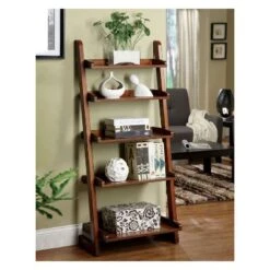 55" Claire 5 Shelf Ladder Bookcase Oak - HOMES: Inside + Out -HOMES: Inside + Out GUEST 32f210c2 63a9 4e70 b356 5d84ca4d4eb5